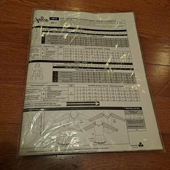 Jalie 2913 sewing figure skating skate dress couture pattern NEW sealed - Picture 2 of 2